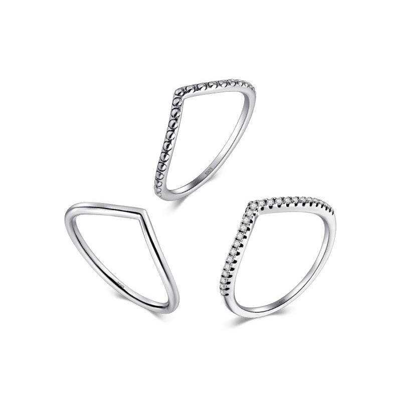 OliyaDesign S925 Sterling Silver Geometric Arrow Ring