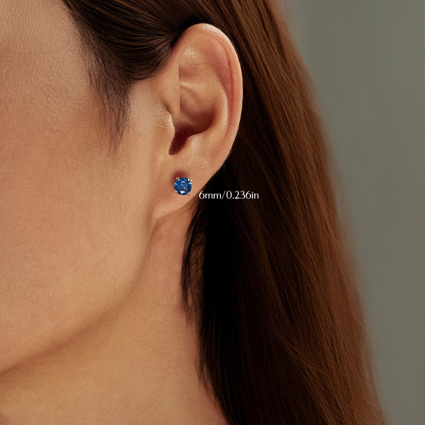 OliyaDesign S925 Sterling Silver Octagonal Royal Blue Rose Cutter Earrings
