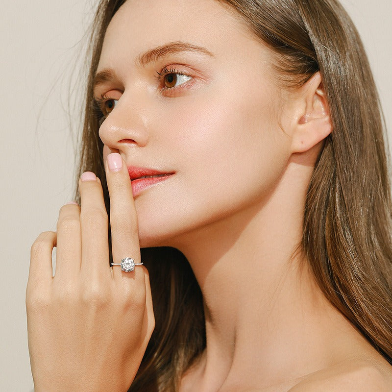 OliyaDesign Sterling Silver S925 Zircon Ring
