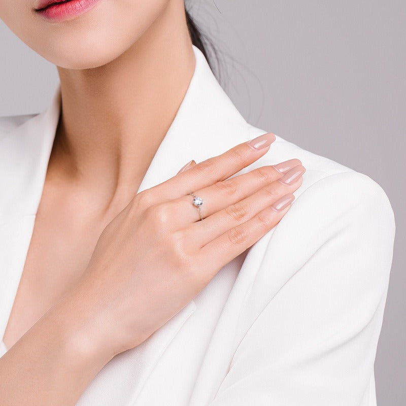 OliyaDesign S925 Sterling Silver Zircon Ring