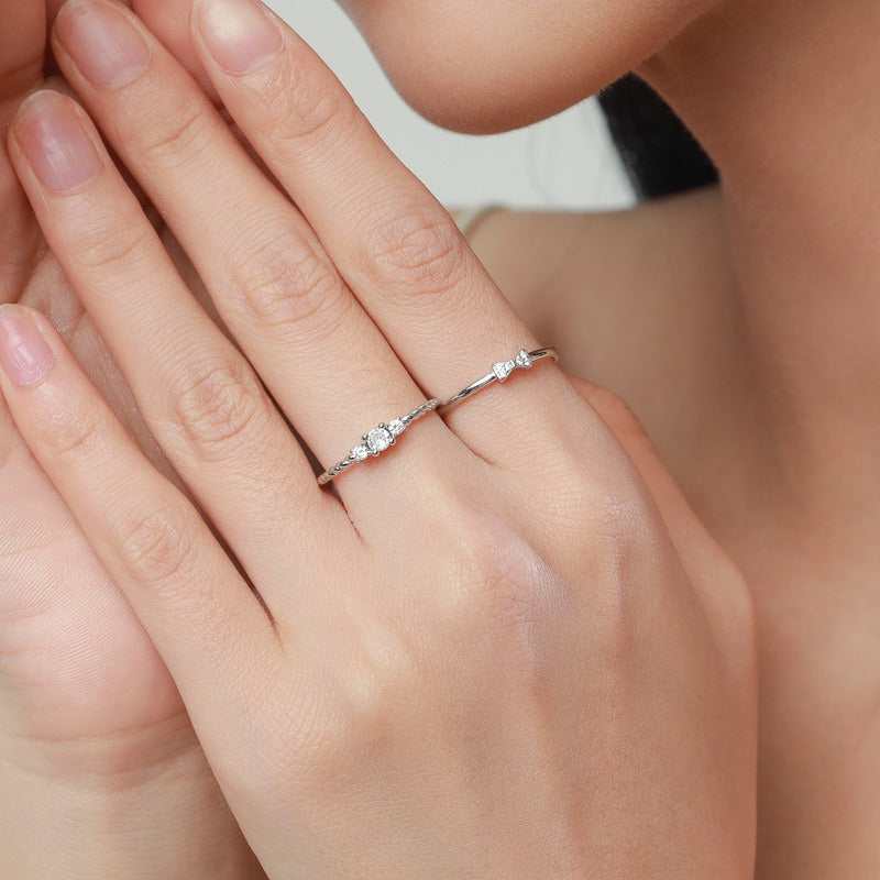 OliyaDesign Minimalist Style 925 Sterling Silver Ring