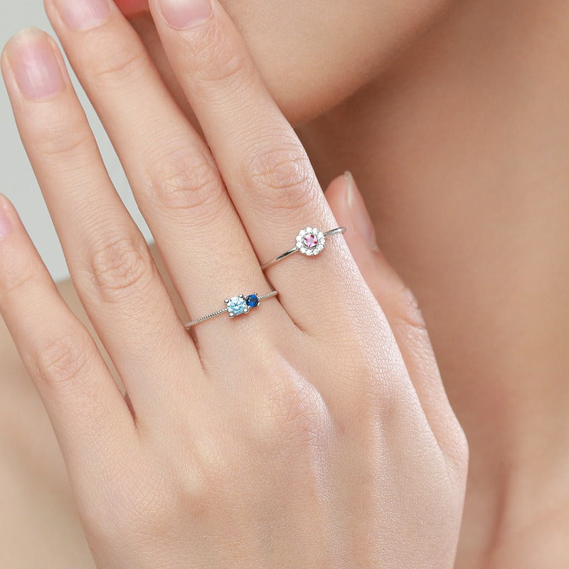 OliyaDesign Minimalist Style 925 Sterling Silver Ring