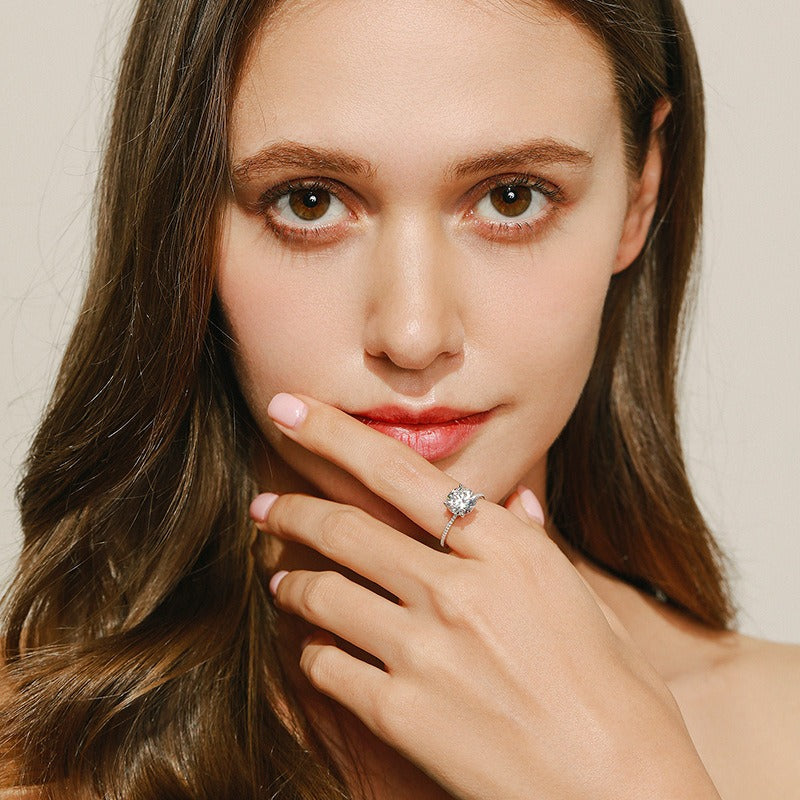 OliyaDesign Sterling Silver S925 Zircon Ring
