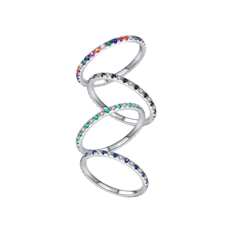 OliyaDesign S925 Sterling Silver Simple and Versatile Ring