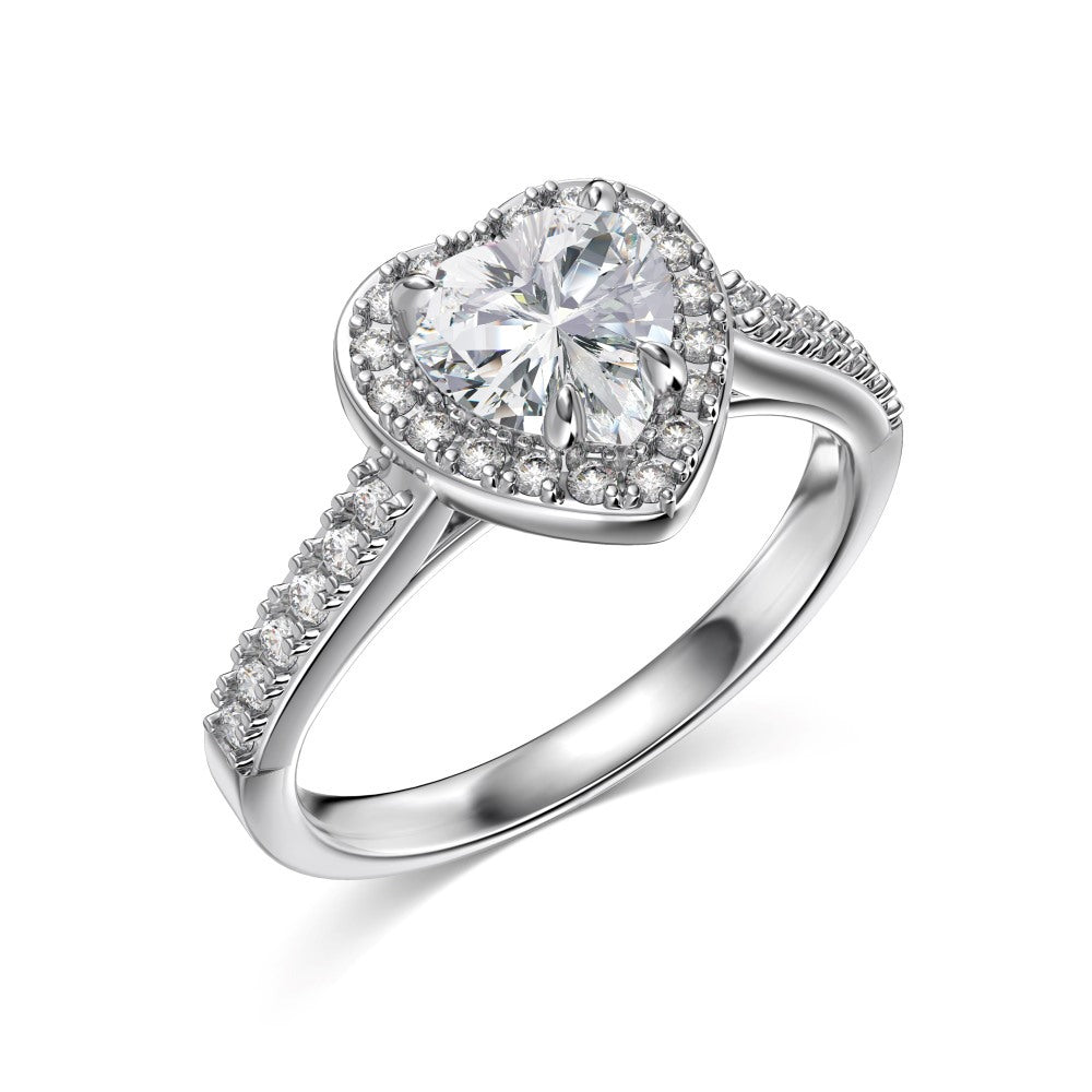 OliyaDesign 925 Sterling Silver Heart/Square/Pear Shape Rings for Women Created Gemstone Engagement Birthday Party Jewerly