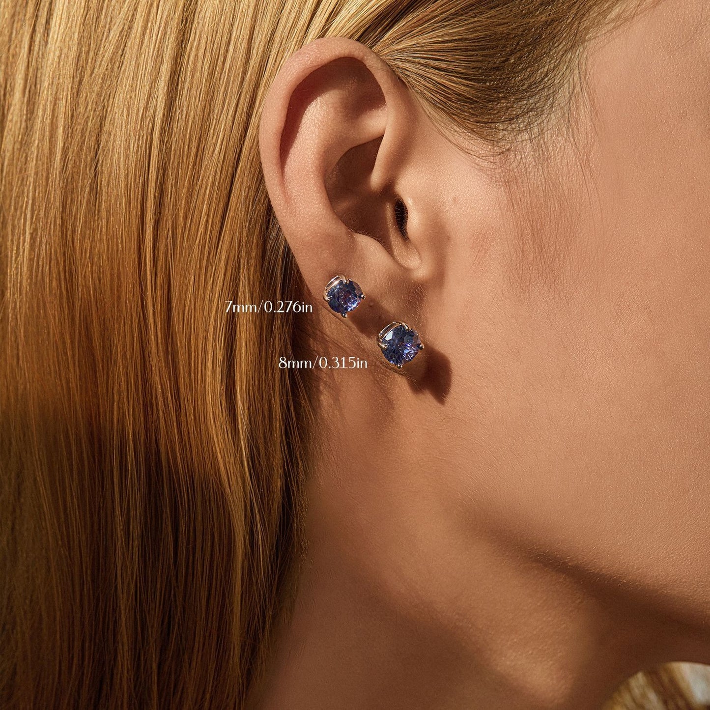 OliyaDesign S925 Sterling Silver Tanzanite Firework Earrings