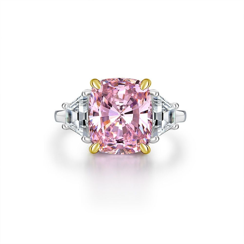OliyaDesign 6-Carat High-Carbon Diamond 925 Silver Ring