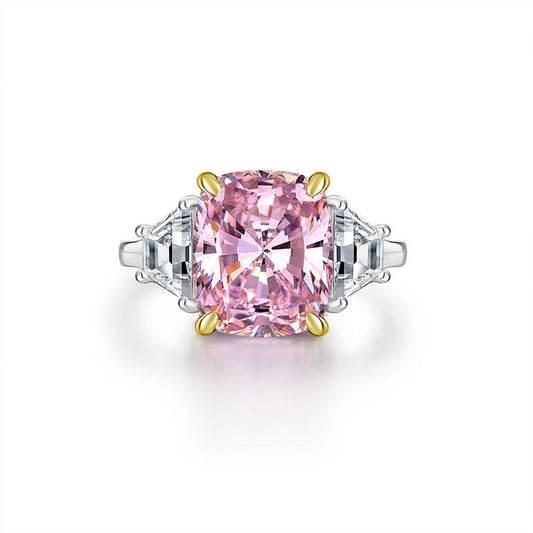 OliyaDesign 6-Carat High-Carbon Diamond 925 Silver Ring