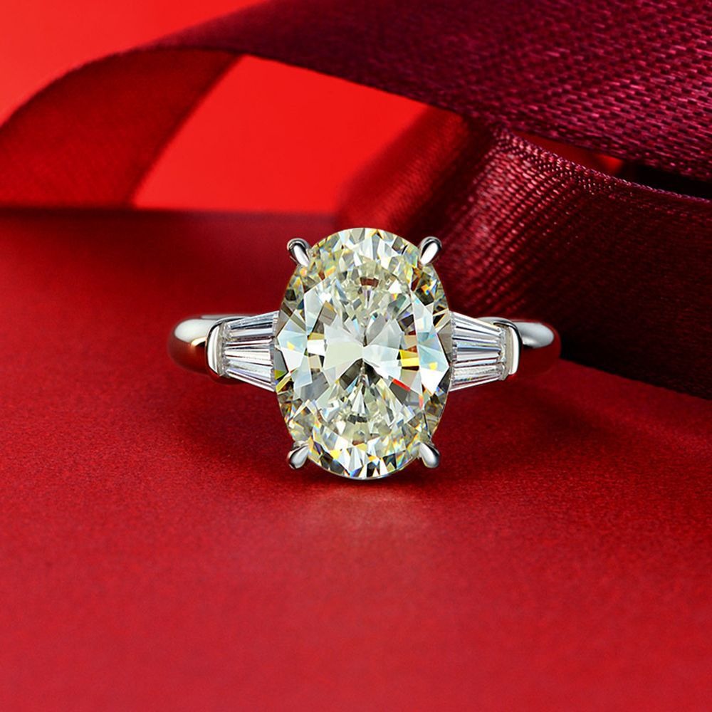 OliyaDesign 5-Carat Oval-Shaped 10*14 Diamond Ring