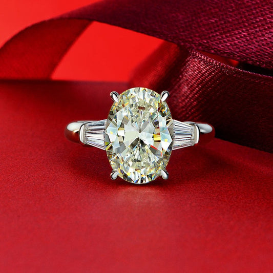 OliyaDesign 5-Carat Oval-Shaped 10*14 Diamond Ring