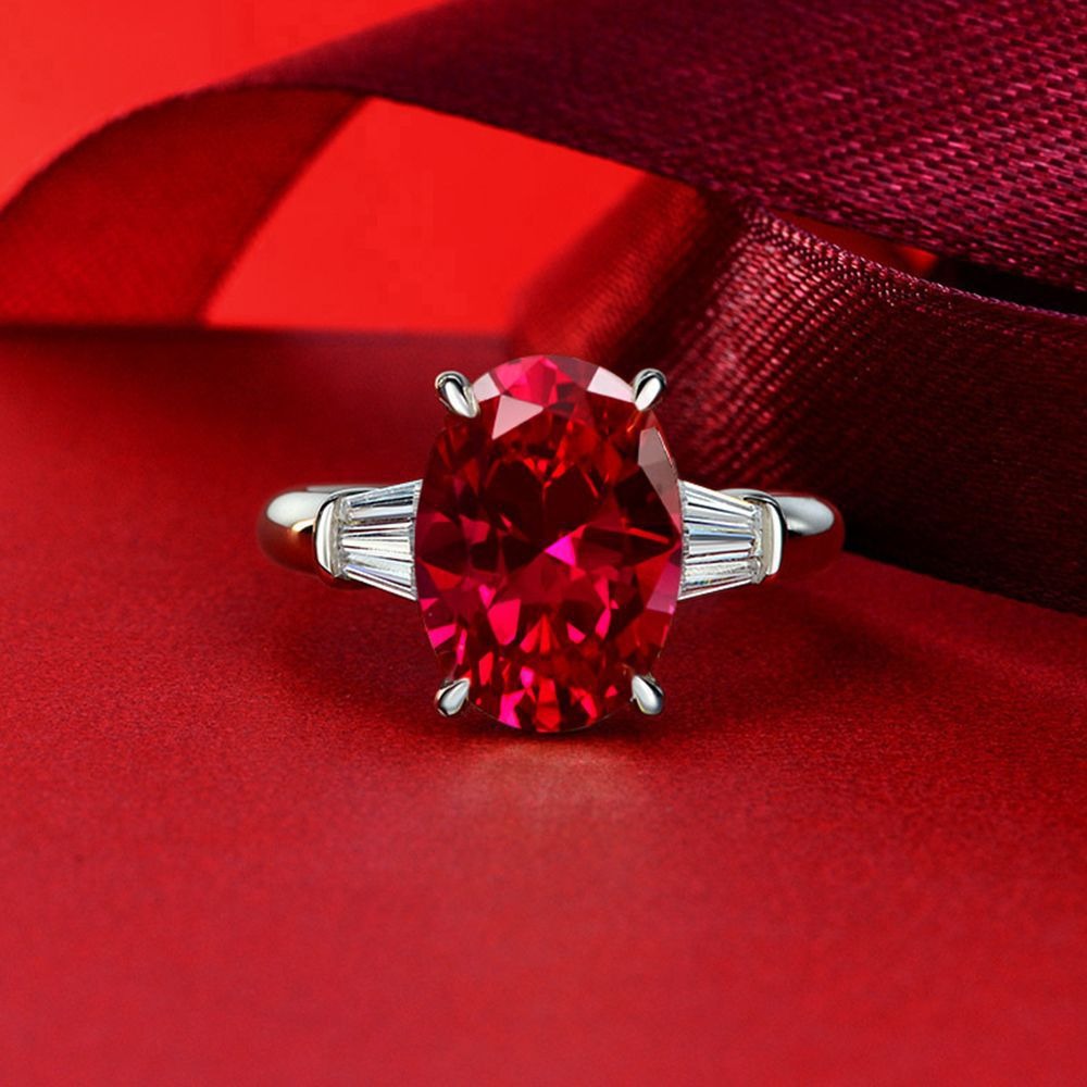 OliyaDesign 5-Carat Oval-Shaped 10*14 Diamond Ring