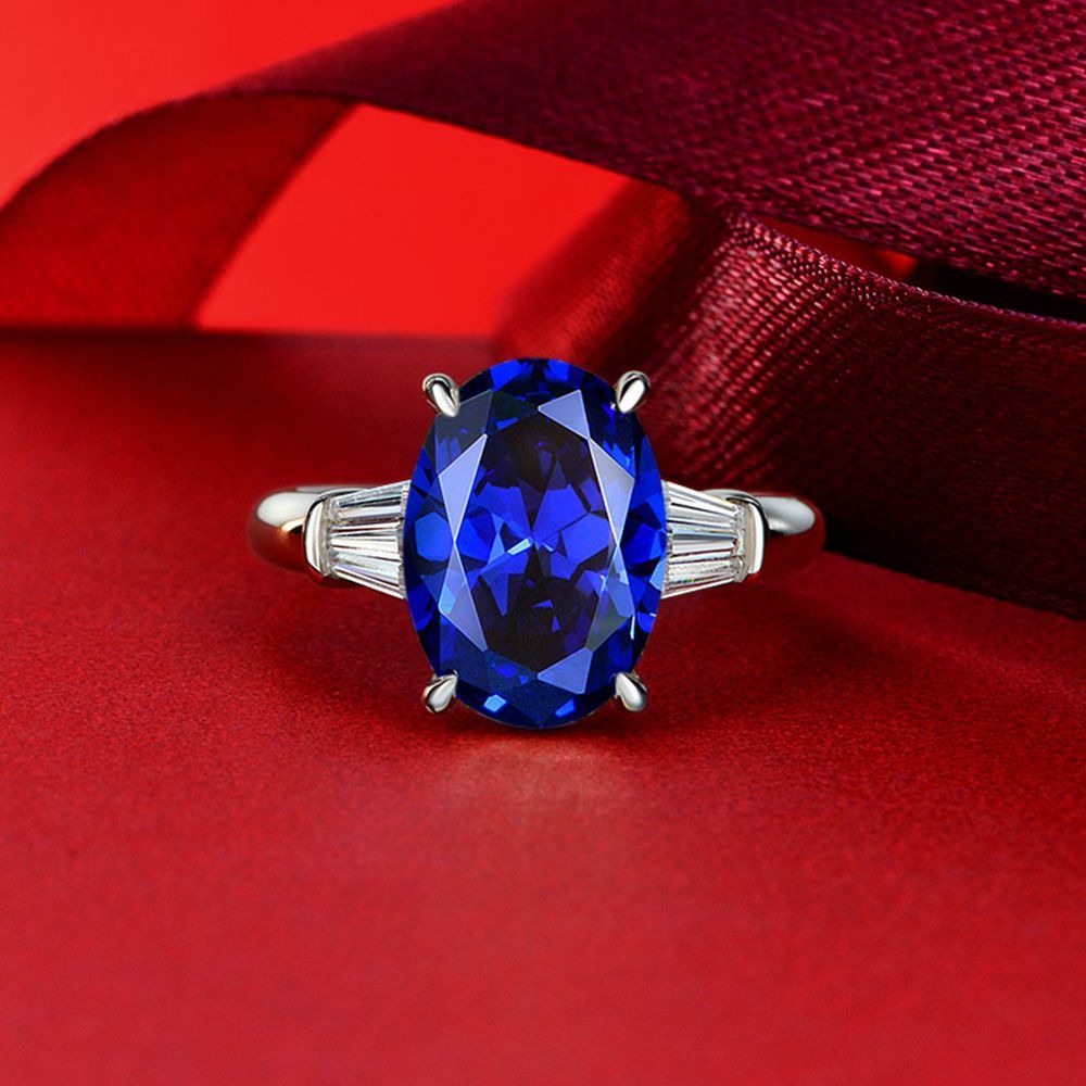 OliyaDesign 5-Carat Oval-Shaped 10*14 Diamond Ring
