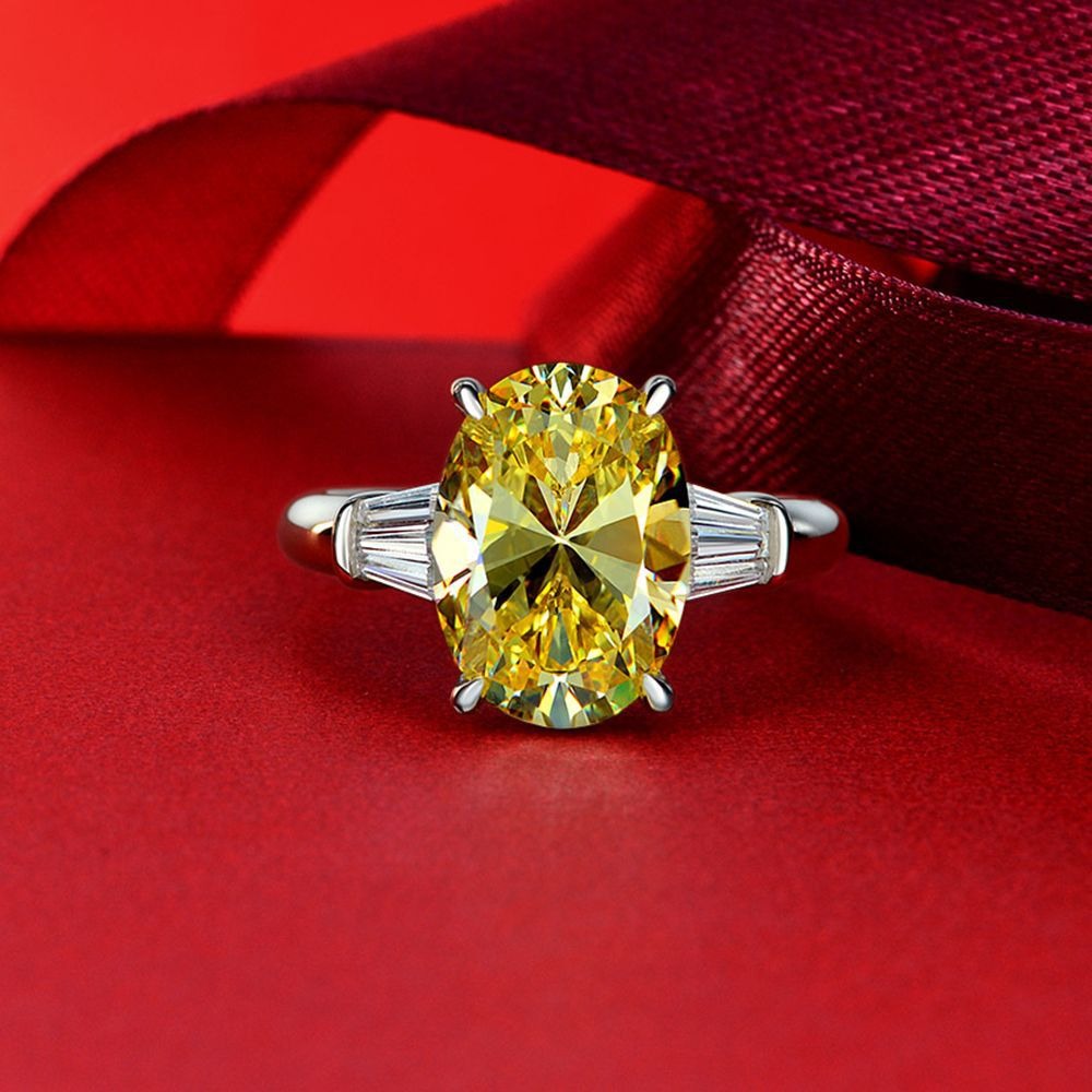 OliyaDesign 5-Carat Oval-Shaped 10*14 Diamond Ring