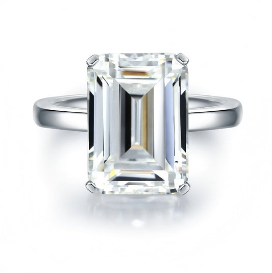 OliyaDesign Rectangular-Shaped Ring, 10*14mm, Luxurious High-Carbon 7-Carat Ring