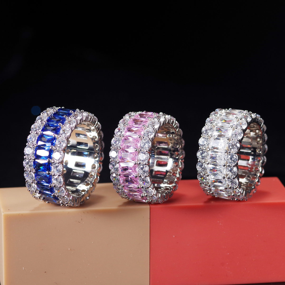 OliyaDesign High-End Rectangular 3*5 Exquisite S925 Silver High-Carbon Diamond Ring