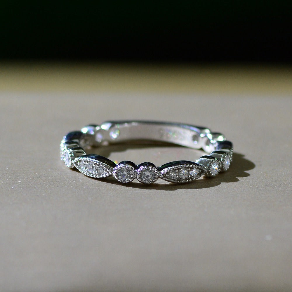OliyaDesign Fully Diamond 4Ct Rectangular 8*10 High Carbon Diamond Ring