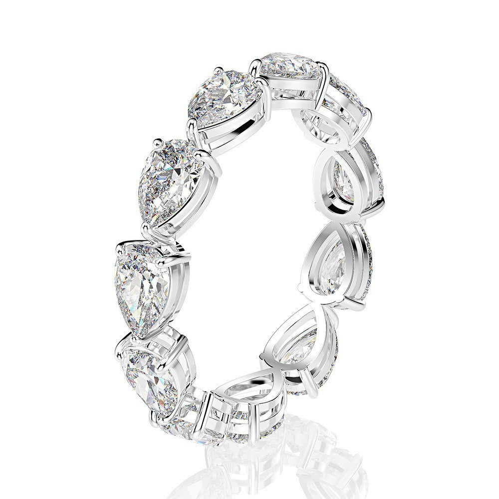 OliyaDesign 8*12mm Radiant Cut Pear-Shaped Ring