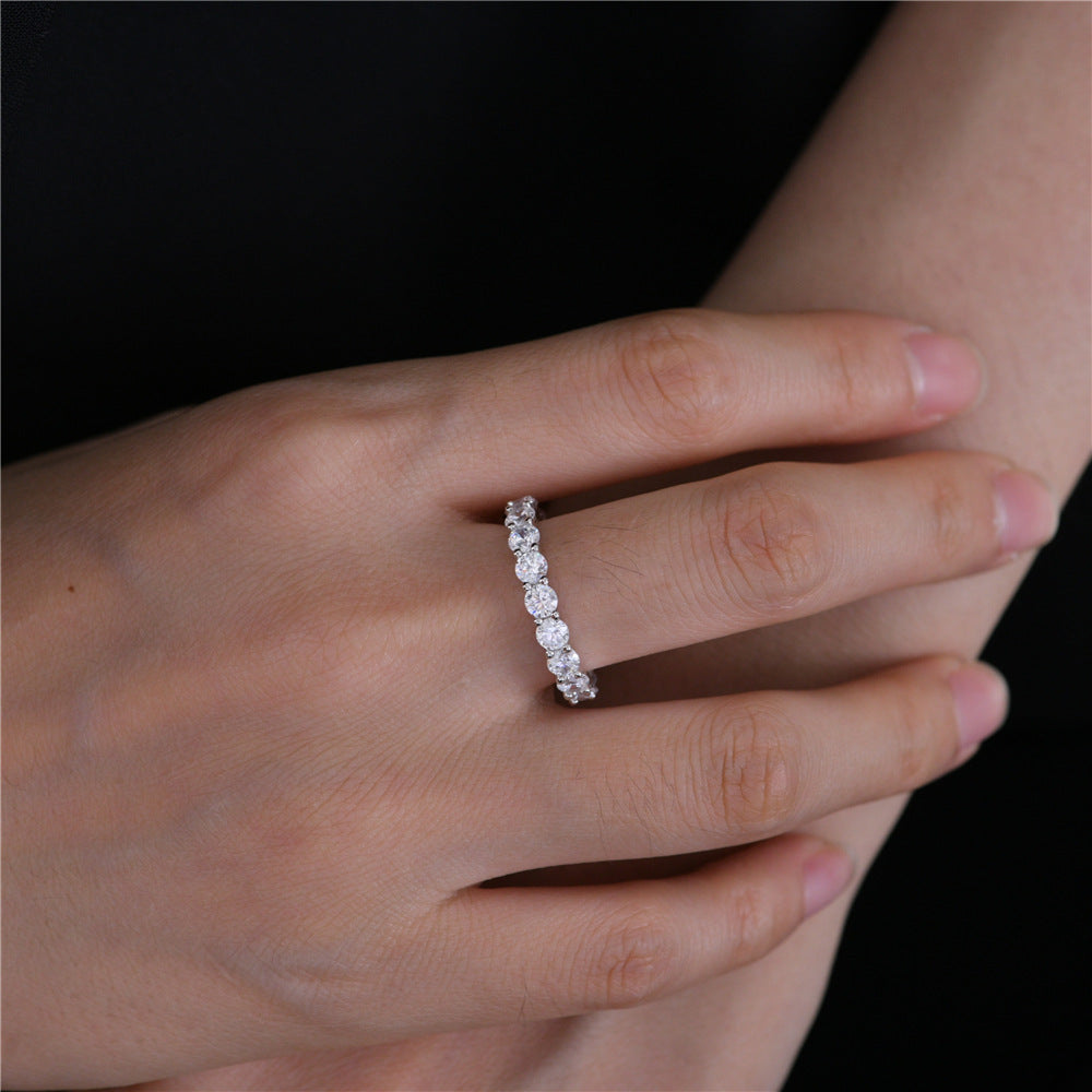 OliyaDesign Fashionable And Luxurious 8*9Mm High Carbon Diamond 3-Carat Women'S Ring