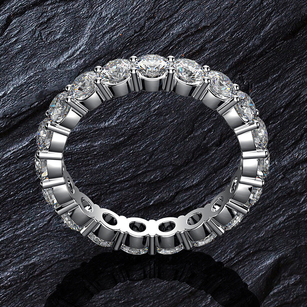 OliyaDesign Fashionable And Luxurious 8*9Mm High Carbon Diamond 3-Carat Women'S Ring