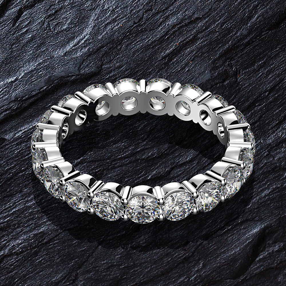 OliyaDesign Fashionable And Luxurious 8*9Mm High Carbon Diamond 3-Carat Women'S Ring