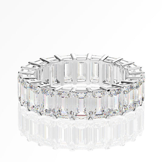 OliyaDesign Versatile 25-Point Rectangular 3*5 Row Diamond-Simulated Cubic Zirconia Ring