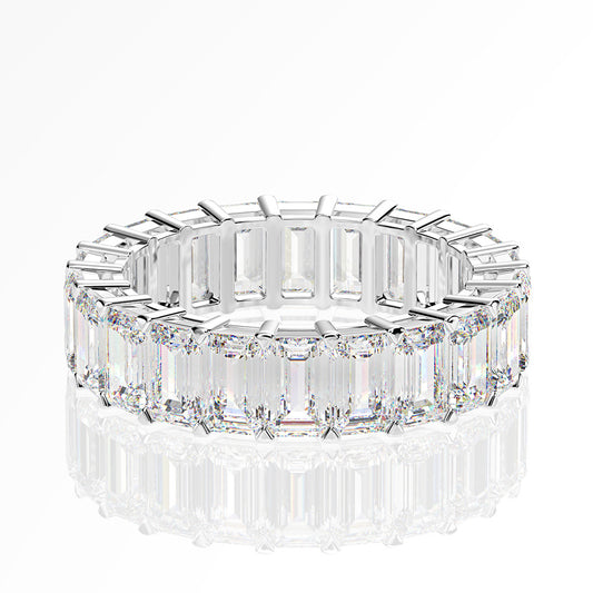 OliyaDesign S925 Stylish And Versatile 25-Point Rectangular 3*5 Cubic Zirconia Ringsterling Silver 4-Carat Rectangular 8*10 Diamond Ring