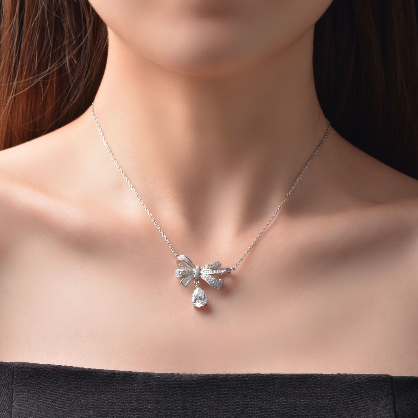 OliyaDesign 1.5Ct Teardrop 7*10 Fashion Women'S Necklace