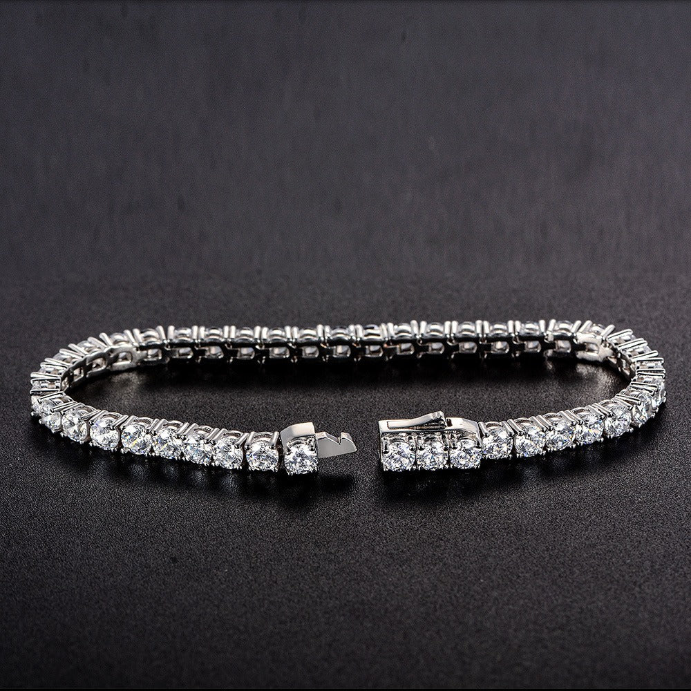 OliyaDesign 3.7mm Round Diamond 0.2Ct Bracelet