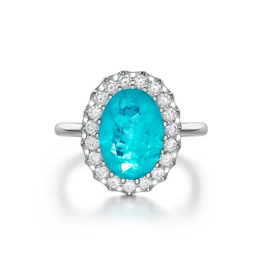 OliyaDesign 5-Carat 10*14Mm Oval-Shaped High-Carbon Diamond Ring