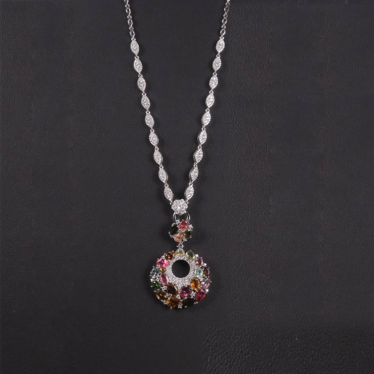 OliyaDesign New S925 Sterling Silver Full Diamond Versatile High-End Light Luxury Design Elegant Collarbone Necklace