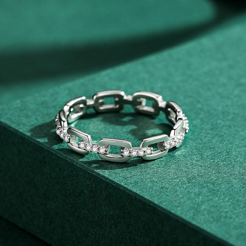 OliyaDesign S925 Hollow Geometric Design Ring