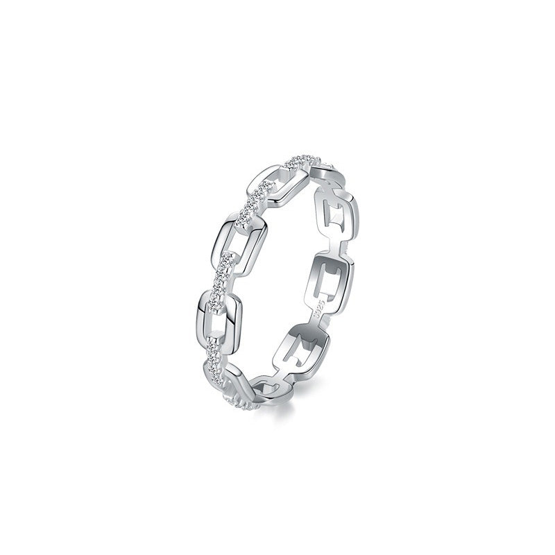 OliyaDesign S925 Hollow Geometric Design Ring