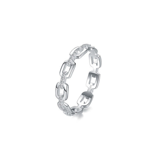 OliyaDesign S925 Hollow Geometric Design Ring