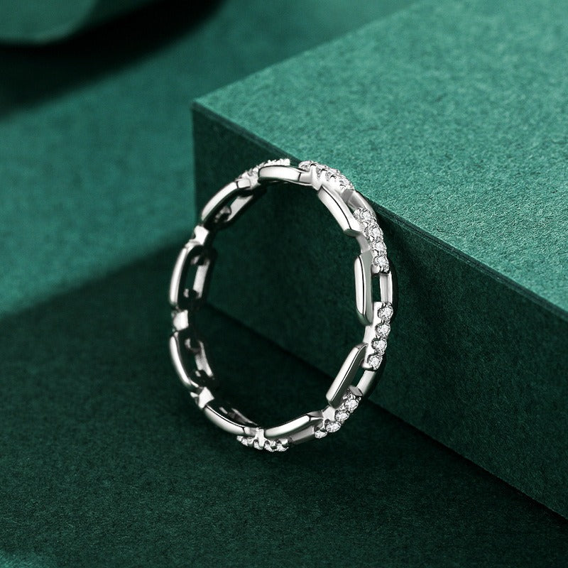 OliyaDesign S925 Hollow Geometric Design Ring