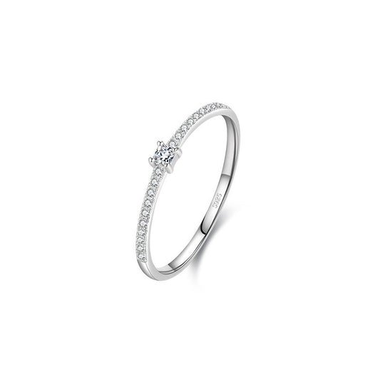 OliyaDesign Micro-Diamond Personalized S925 Sterling Silver Ring