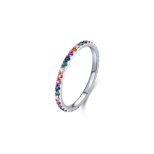 OliyaDesign Micro-Painted Diamond S925 Pure Ring