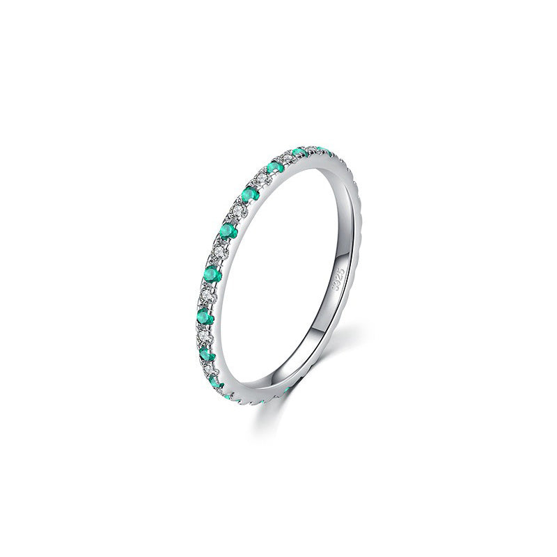 OliyaDesign Micro-Painted Diamond S925 Pure Ring