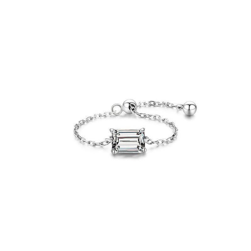 OliyaDesign S925 Sterling Silver Zircon Ring