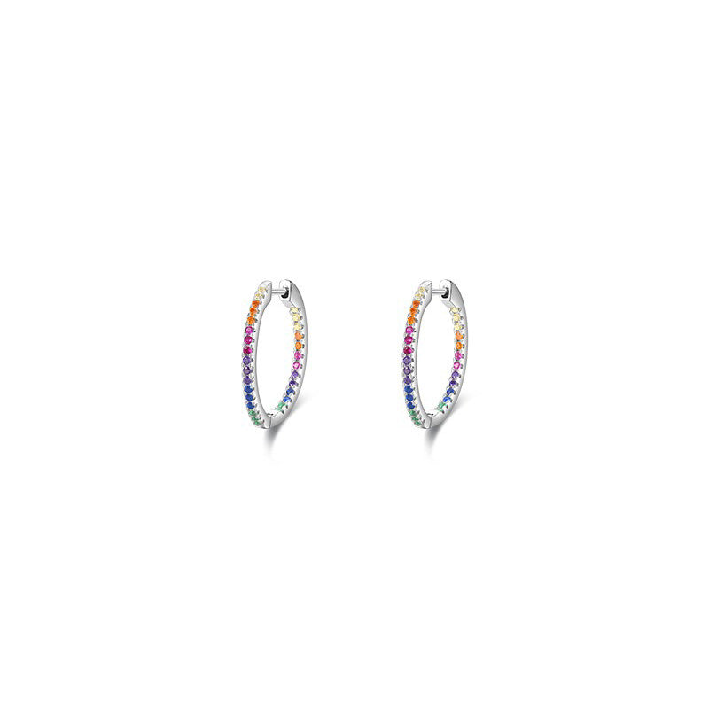 OliyaDesign Rainbow-Set S925 Silver Stud Earrings