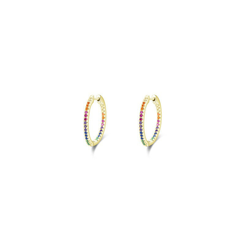 OliyaDesign Rainbow-Set S925 Silver Stud Earrings
