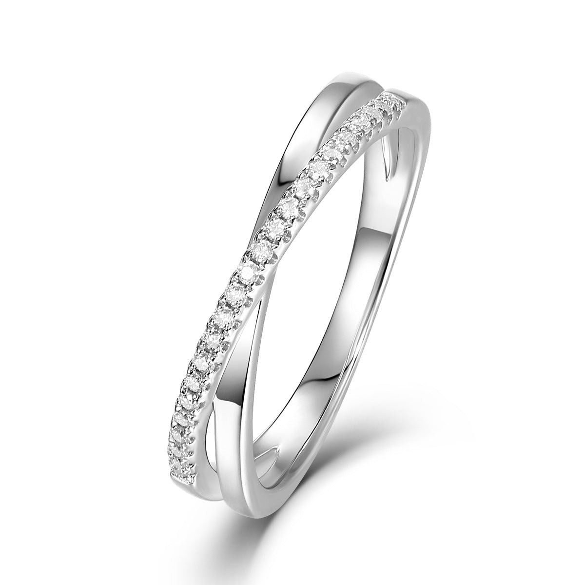 OliyaDesign New Stylish S925 Sterling Silver Moissanite Couple Rings