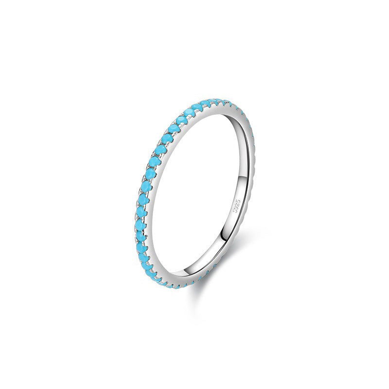 OliyaDesign S925 Sterling Silver Rainbow Ring