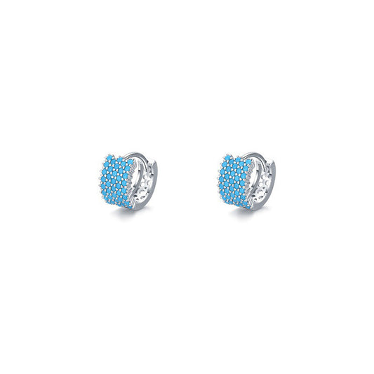 OliyaDesign S925 Sterling Silver Personalized Turquoise Earrings