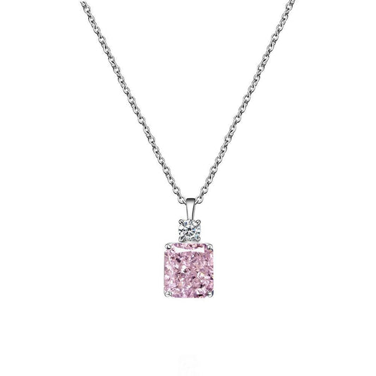 OliyaDesign 9*10 Ice Flower Cut 8.5Ct High Carbon Diamond 925 Silver Pendant