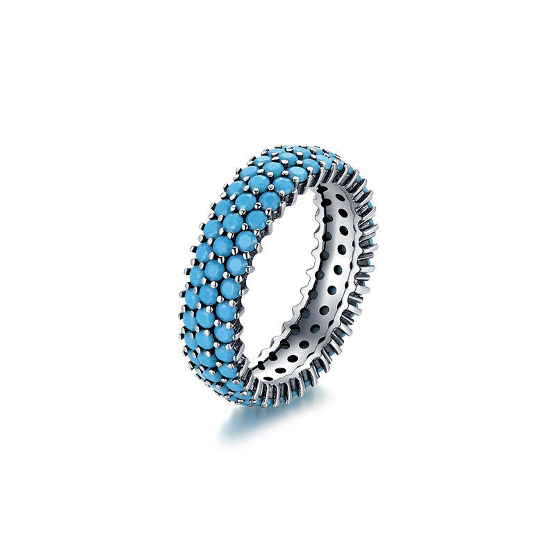 OliyaDesign S925 Sterling Silver Turquoise Ring