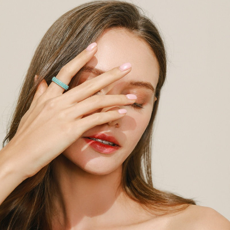 OliyaDesign S925 Sterling Silver Turquoise Ring