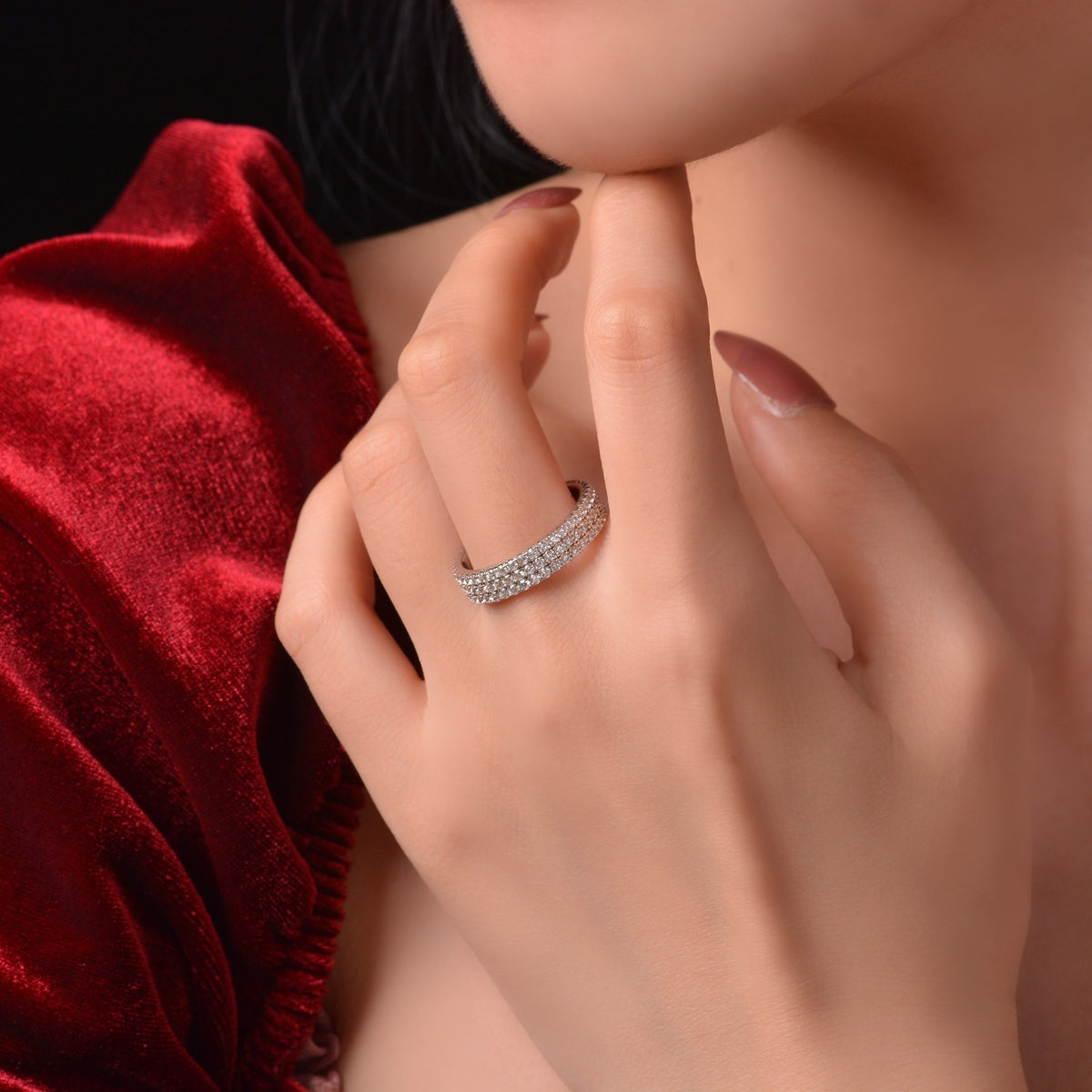 OliyaDesign Round 1.5Mm Unisex Band Ring In S925 Sterling Silver