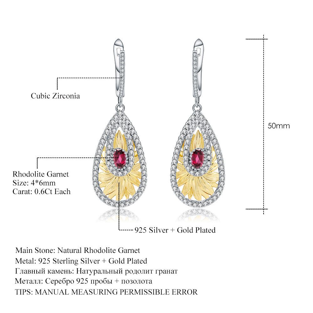 OliyaDesign Italian Craftsmanship, Natural Design, 925 Sterling Silver Natural Olive Earrings