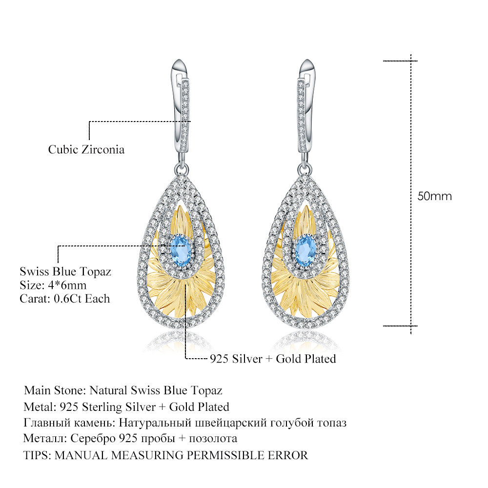 OliyaDesign Italian Craftsmanship, Natural Design, 925 Sterling Silver Natural Olive Earrings