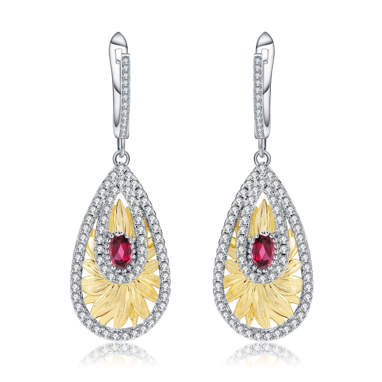 OliyaDesign Italian Craftsmanship, Natural Design, 925 Sterling Silver Natural Olive Earrings